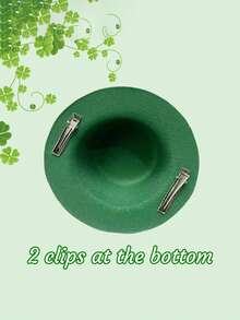 Pinza para el cabello con mini trébol de cuatro hojas - Accesorio del Día de San Patricio, Sombrero de copa verde elástico, adecuado para celebraciones y fiestas, decoración de fiesta festiva, regalo ideal para familiares y amigos - multicolor - Ver 8