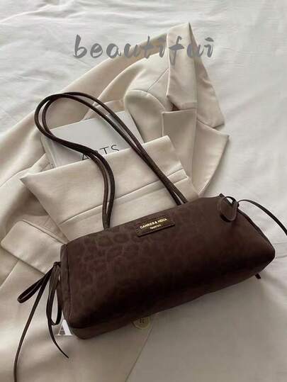 New Fashionable Leopard Print Handbag, Suitable For Parties, Outings, Vacations, Shopping And Daily Use, Can Store Coins, Phones, Also Suitable For Office Ladies, College Students And Professional Women As A Work Bag, Elegant Ladies Bag.