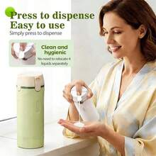 4-In-1 Travel Dispenser Bottle Set, Portable Travel Cosmetic And Lotion Dispenser Bottles, Leak-Proof Portable Containers, Suitable For Shampoo, Lotion, Conditioner, Face Cream, Skincare Products And Toiletries - Multicolor - View 9