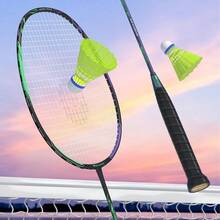 profesionales de bdminton de fibra de carbono, raqueta de bdminton para patios traseros y gimnasio - 2 piezas Azul Negro - Ver 3