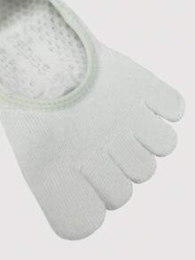 Sodalemon 女士健身训练网眼防滑五趾袜，舞蹈瑜伽镂空硅胶防滑五趾袜 - 白色 - 查看 6