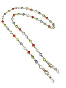 Boho Acrylic Rhinestone Mask Strap And Eyeglasses Chain For Women, Lightweight And Durable With Anti-Lost And Anti-Slip Design. Multi-Purpose Eyewear Cord Can Be Used As Glasses Chain, Mask Lanyard, Or Fashion Accessory. Stylish And Functional, Perfect For Daily Commute, School, Travel, Parties, Or Casual Outfits. Keeps Glasses Or Masks Secure While Adding A  Touch. Versatile And Decorative Accessory, Ideal As A Creative Gift Or Everyday Wear To Enhance Any Outfit. - Vàng - Xem 2