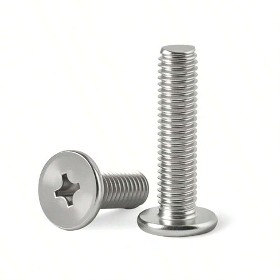 M3 X 12mm 50 Pack Flat Round Head Screws 304 Stainless Steel  Drive Machine Screws Hardware Fastener For Furniture Connection - M3 X 12 - View 1