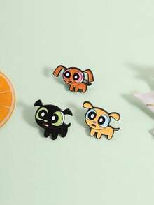 3 Pcs Cute Peculiar Dog Styling Cartoon Brooch Creativity Enamel Pin Backpack Clothing Jewelry Metal Badge Accessories Gift - Multicolor - View 7
