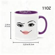 1 One, 3A Ceramic Cup-11oz Coffee Cup, Funny Pattern-Tea Cup, Dining Cup, Four Seasons Drink Cup, Family, Brothers And Sisters, Friends, Lover, Girlfriend, Holiday Commemorative Gift For Home Kitchen Or Office Use, Reusable Cup, Personalized Cup - Màu tím - Xem 6