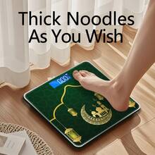 带高清液晶显示屏的浴室秤，高精度体脂秤，电子秤 - 耐用、精准、USB供电，是送礼的最佳选择 - 彩色 - 查看 5