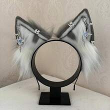 Cat Cosplay Ears Cat Ears Headbands Clips Accessories Punk Gothic Cross EK12-EK28 - MysteriousGemstoneEarringsEk26 - View 5
