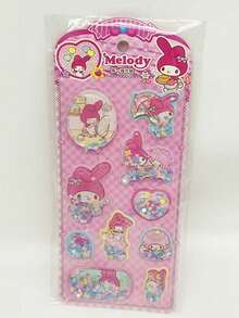 1片摇晃水贴纸 水晶贴纸 摇晃水贴纸 DIY创意装饰卡通图案立体水贴纸（部分款式可能存在色差，随机发货） - 彩色 - 查看 9