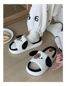 TendenciaPantuflas De Cerdito Para Mujer Suaves Cómodas Lino MudasCalidad premium - Blanco - Ver 5