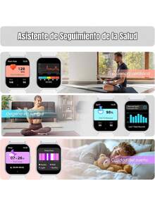 Smartwatch, Reloj Inteligente Mujer y Hombre con Llamadas Bluetooth, GPS, Pulsera Deportivo Dama Impermeable con Pantalla Táctil HD de 1.83'', 120+ Modos Deportivos, para iPhone Andriod,38913981 - azul-verde - Ver 6