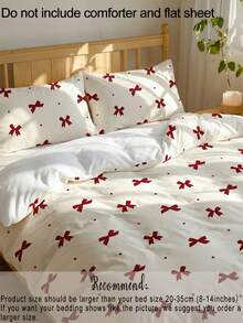 2pcs/3pcs Set Red Classic Polka Dot Bow Retro Ladylike Digital Print Duvet Cover Set (1 Duvet Cover + 2 Pillow Shams, Comforter Not Included), Soft & Skin-Friendly Polyester Fabric, Suitable For Daily Use, All Seasons, Applicable For Master Bedroom, Guest Room And Secondary Bedroom. - Multicolor - View 8