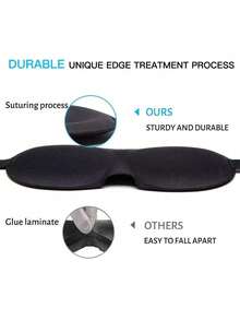 1/3pcs Set Luxury Side Sleeping Eye Mask, Unisex Blackout Sleep Mask, 3D Cup Shape Night Eye Mask With Adjustable Strap, Suitable For Travel, Nap, School, Commute, Home Use - Multicolor - View 10