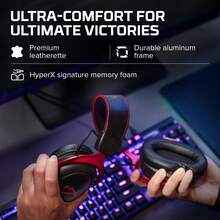 HyperX Headset Gaming Cloud II - Suara Surround Virtual 7.1, Driver 53mm, Mikrofon Peredam Kebisingan yang Dapat Dilepas, Bingkai Aluminium, Bantalan Telinga Busa Memori, Multi-Platform untuk PC dan Konsol Game - Hitam - View 7
