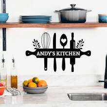 1/4pcs Creative Kitchen Quote Wall Art Welcome Sign Lettering Decal Waterproof PVC Mural For Family Cooking Area Fridge Tile Background Wall Ornament DIY Prop Baking Accessories - Multicolor - View 8