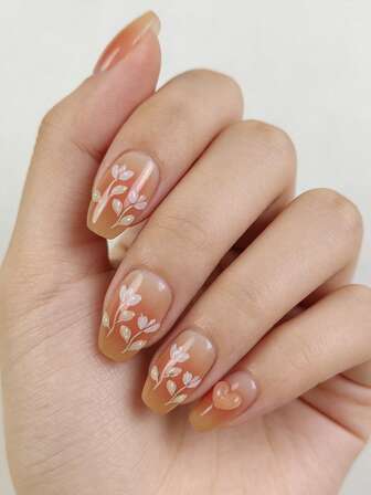 24pcs Press On Nails Short French Nails Y2k Dusty Pink Nails Fashion Glitter Geometry Stripes Flower Heart 3d Pattern With Rhines Tone Shine Reusable Press On Acrylic Nails Fake Nails Nails Supplies Free Of 24 Pieces Of Jelly Tabs And A Mini File