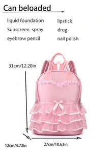 Customizable Ballet Dance Backpack, Embroidered Craft, Small Girls' Storage Bag, Dance Bag, Pink, Modern Style - Multicolor - View 3