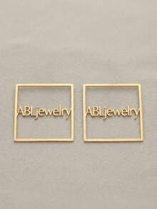 Custom Name Earring,Oversized Square Hoop Earrings , Bold Oversized Lightweight Gold Hoops,Handmade Statement Jewelry,Lightweight Modern Geometric Hoops , Minimalist Art Jewelry,Elegant Statement Jewelry ,Name Hoops Earring,Best Friend Gift,Mother's Day Gift, Anniversary Gift