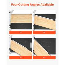 Cortador de pisos de vinilo de 13 pulgadas, Cortador de pisos laminados de 16 mm de grueso con ajustes de ángulo ajustables de 15 ° / 30 ° / 45 °, Ruedas flexibles, Manija telescópica, Corta madera de ingeniería, LVT, VCT, SPC, LVP, WPC - 16 milímetros - Ver 5