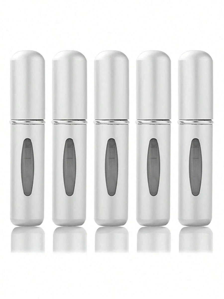 1/5ml Reusable Perfume Bottle, Valentine's Day Gift, Reusable Travel Perfume, Mini Perfume Bottle, Refillable Perfume Spray Bottle, Travel Essential, Multi-Color, Bottle, Spray Bottle, Mini Portable Empty Liquid Container, Travel Essential, Beach, Fall Decoration Travel, School Supply Storage Box, Back To School Essential - Bạc - Xem 1