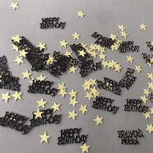 1 conjunto/1 unidade de confete de papel em formato de estrela de cinco pontas com glitter para decoração de festas de aniversário. Ideal para bolos de aniversário, casamentos, aniversários de casamento, decoração de ambientes, festas em geral, jogos de mesa em casamentos e ocasiões de primavera (Páscoa). - Ouro - Ver 5