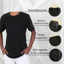 Camiseta Homen e Mulher T-Shirt Unissex Estilo Moda Estampada Astronauta Flutuando Levantado Pela Lua Style Barato Camisa Estilosa Masculina e Feminina - 100% Algodão Promoção Frete Grátis Rápido - Preto - Visão 3