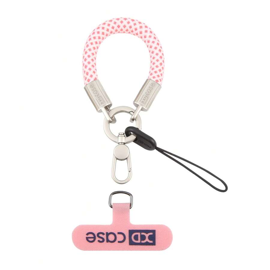 Cordón de muñeca anti-pérdida para teléfono con hebilla de metal y junta, longitud: 10,6 cm - Rosa Pálido - Ver 1