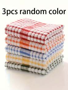Absorbent Plaid Dish Towels Kitchen Cleaning Cloths Kitchen Cleaning Towels Reusable Dish Cloths Clean Rags Highly Absorbent Suitable For House Bathroom Kitchen Camping Picnic Car Care And Outdoor Use Easy To Clean Kitchen Supplies Car Cleaning Supplies Camping Essentials - Multicolor - View 15