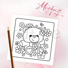 GDTME Un libro para colorear dulce y lindo, con patrones adorables, un diseño sencillo pero interesante, es una opción ideal para aliviar el estrés y disfrutar de un momento cómodo para colorear. Es muy adecuado como regalo para el Día de San Valentín, el Día de la Mujer, Pascua, útiles escolares o de oficina. - Multicolor - Ver 4