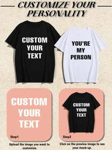 Customizable Men's T-Shirts With Customizable Text, Greetings, Or Fun Messages. Black Summer T-Shirts, Father's Day Gifts, Anniversary Gifts, Company Team Building Outfits, Music Festival Attire, Gifts For Men/Women, Men's Crew Neck Short-Sleeved T-Shirts, Party Outfits, Men's Black Short-Sleeved T-Shirts, April Fool's Day Gifts, Easter Gifts, Men's Summer Tops, Men's Summer Short-Sleeved T-Shirts, And Gym Wear., Moisture-Wicking - Black - View 6
