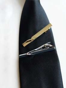 1pc/3pcs Set Men's Minimalist Tie Clips, Black, Gold, Blue, Silver Tie Clips Set, Suitable For Regular Neckties - Tie Clip - View 5