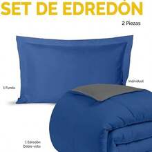 Juego de Edredn King Size de 3 Piezas, Microfibra Cool-Soft Ultra Suave, Edredn Acolchado Reversible con 2 Fundas, Relleno Hollowfill - Blanco+King Size - Ver 3