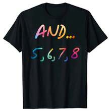 Camisetas gráficas divertidas y de baile de ballet, jazz, hip hop para hombres, moda casual, camiseta 100% algodón, suelta y de gran tamaño. - Negro - Ver 9