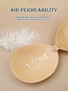 1个/10个装隐形硅胶胸贴，无肩带无背防水可重复使用乳贴，适合婚礼、沙滩派对礼服 - 彩色 - 查看 7