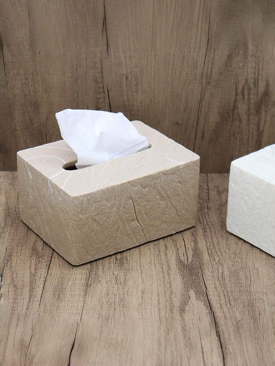 Juego de 6 accesorios de baño, de material de resina, que incluye botella de loción, portacepillos de dientes, dispensador de jabón, bandeja de tocador, vaso y caja de pañuelos - Juego de accesorios de baño - Multicolor - Ver 1