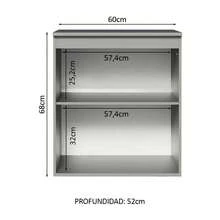 Gabinete Bajo Cocina Madesa Nice Suspendida con 1 Puerta 10 - Gris - Ver 3