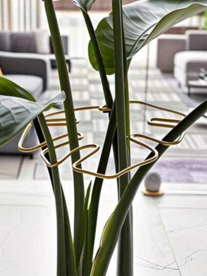 Durable Monstera Deliciosa Plant Support Cage - Unique Design Suitable For Climbing Plants, Includes Monstera Clip Set, Ideal For Promoting Healthy Plant Growth; Durable Monstera Plant Trellis & Support System - Metal Climbing Plant Trainer With Bamboo Clip Set, Ideal Choice For Healthy Plant Growth, And Decorative Garden Support; Plant Support Structure | Climbing Plant Support | Metal Trellis | Christmas Decor