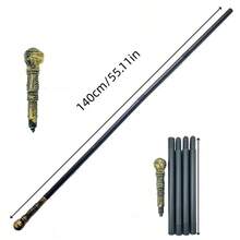 1pc Halloween Cosplay Scepter Wand Prop, Egyptian Pharaoh Snake Head Scepter, King Scepter, Wizard Magic Wand