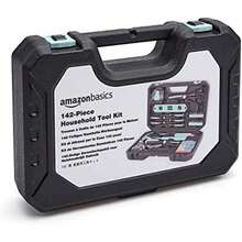 Basics - Kit de herramientas para el hogar resistente de 142 piezas con estuche de almacenamiento, color turquesa, 34 cm x 23.4 cm x 7.4 cm - Rosa - Ver 7