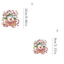 1pc/2pcs/3pcs Tulip Letter Heat Transfer Stickers - Mixed Color Vinyl Heat Press Decals For T-Shirts, Jeans, Masks, Backpacks - DIY Seasonal Decor, Home Decor, Holiday Apparel Customization, Easy To Apply, Durable Home Decoration