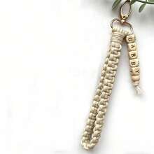 [Custom] 1pc Bohemian Style Personalized Keychain Bracelet, Bridesmaid Gift, Woven Bracelet Keychain, Bridesmaid Gift Box, Valentine's Day Gift