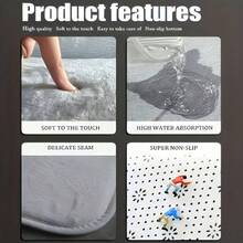 1/2/3pcs Set Kitchen Carpet | Anti-Slip, Soft, Comfortable, Easy To Clean Polyester Carpet For Home Decoration, Suitable For Sink, Bedroom, Living Room, Kitchen, And Bathroom, Machine Washable, Plaid And Floral Pattern, Rectangular Shape, Bonded Pile - 17x24+17x47吋(2件) - 查看 10