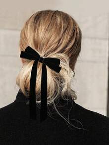 3PCS Velvet Hair Bows 2 Sizes Wine Red Soft Velvet Bow Hair Clips For Women And Girls Long Ponytail Knot Bows Alligator Clip Toddlers Ribbon Accessories