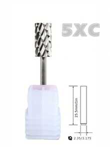 1pc 5.35mm Tungsten Carbide Barrel Nail Drill Bit, Manicure Accessory