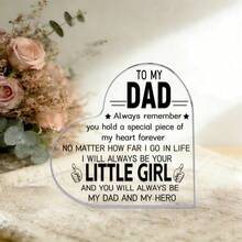 1pc Dad Gifts From Daughter 3.8 Inch Heart Shape Acrylic Plaque Fathers Dad Gift For Dad Dad Birthday Gifts ,Festival Decor, Decor Room, Kitchen Decor, Room Decor, Home Decor, Bedroom Decor - Multicolor - View 11
