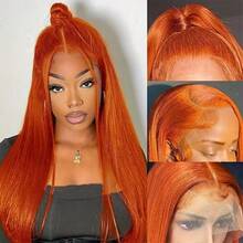 NATAN QD-TIZER 32英寸黑色长直发无胶蕾丝前假发 - 耐热纤维，180%密度，女士适用 - 适合日常佩戴和派对 - S350 - 查看 5