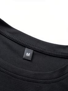 Áo vest không tay dệt kim in họa tiết rằn ri đen dành cho nam - Áo thể thao thường ngày - màu đen - Xem 4