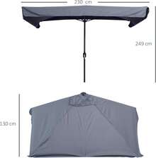 Ombrellone da esterno, supporto e base - Crema - Visualizzare 8