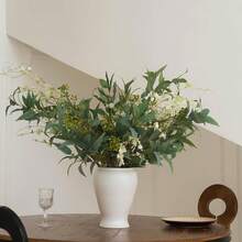 Artificial Flowers With Greenery Stems Faux Plants Indoor Branches For Tall Vase Ultra-Realistic, 9 Pcs Wedding Centerpieces, Home Decor & DIY Bouquets - 淺綠色 - 查看 1