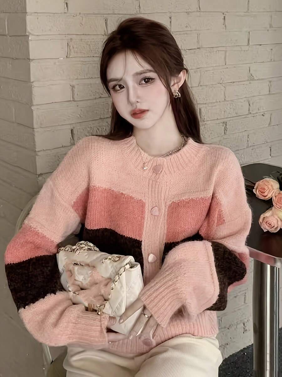 Women Lightweight Cardigans - Pink - View 1