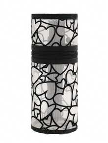 Mesh Cylindrical Storage Bag, Cosmetic Storage Bag Round Makeup Brush Storage Bag, Large Capacity Cosmetic Storage Bag Large Capacity Vertical Transparent High-End Stationery Box Cylindrical Student Pen Holder Bag New Year Gift, Valentine's Day Gift, Women's Day Gift - Multicolor - View 12